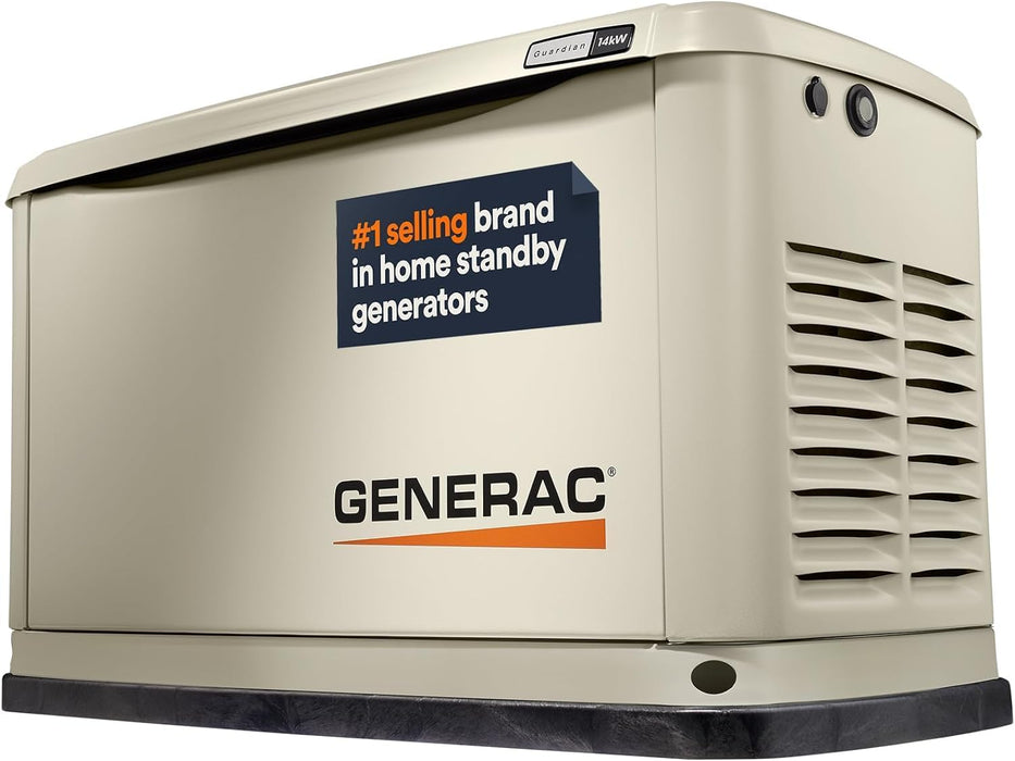 Generac 7223 Guardian 14kW Home Standby Generator – Aluminum Enclosure, Wi-Fi Enabled, G-Force Engine, Whole House Backup