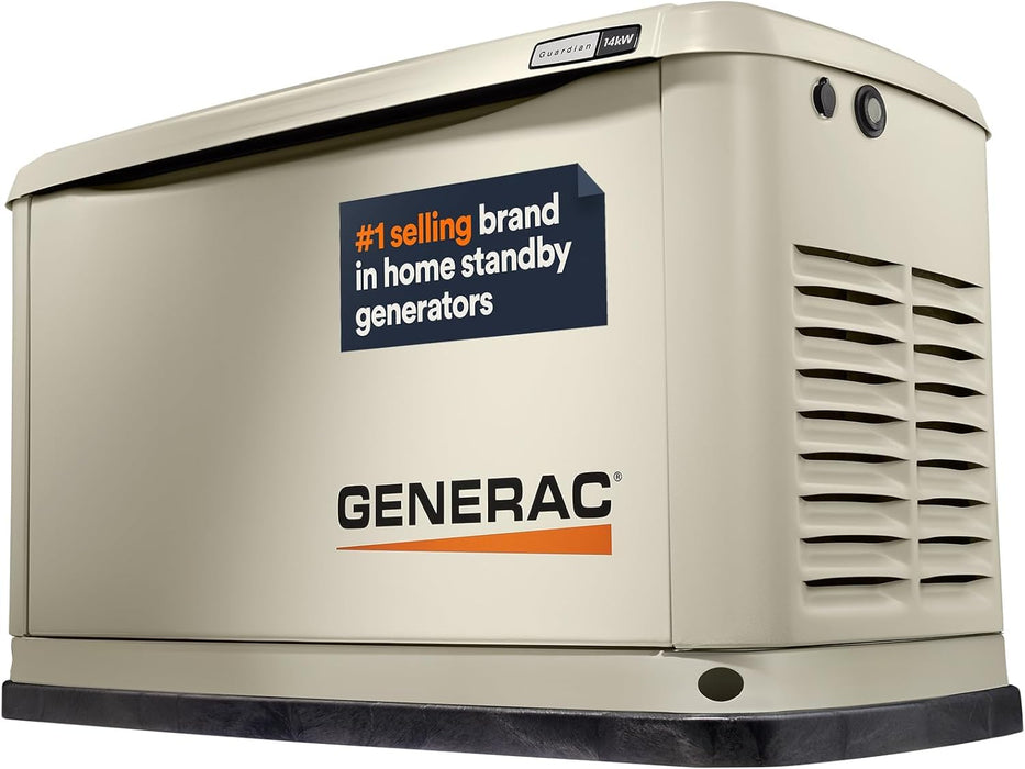 Generac 7223 Guardian 14kW Home Standby Generator – Aluminum Enclosure, Wi-Fi Enabled, G-Force Engine, Whole House Backup