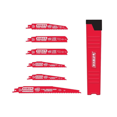[USED-LIKE NEW] Diablo DS006SPC2 6 Piece Nail-Embedded Wood and Metal Cutting/Demolition Recip Set