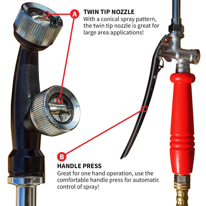 Tomahawk 5 Gallon Gas Power Backpack Sprayer 450 PSI Pump Garden Spraying