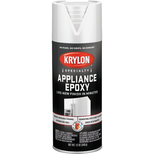 Krylon Appliance Epoxy Spray Paint, 12 oz, Gloss White Multicolor 12 Ounce (Pack of 1) Aerosol