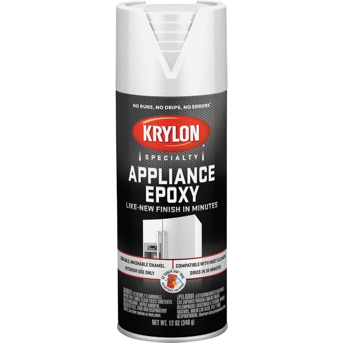 Krylon Appliance Epoxy Spray Paint, 12 oz, Gloss White Multicolor 12 Ounce (Pack of 1) Aerosol