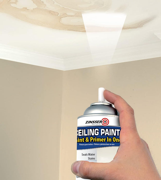 Zinsser Ceiling Acrylic Paint & Primer in One, 13 oz, Flat White (Pack of 1)