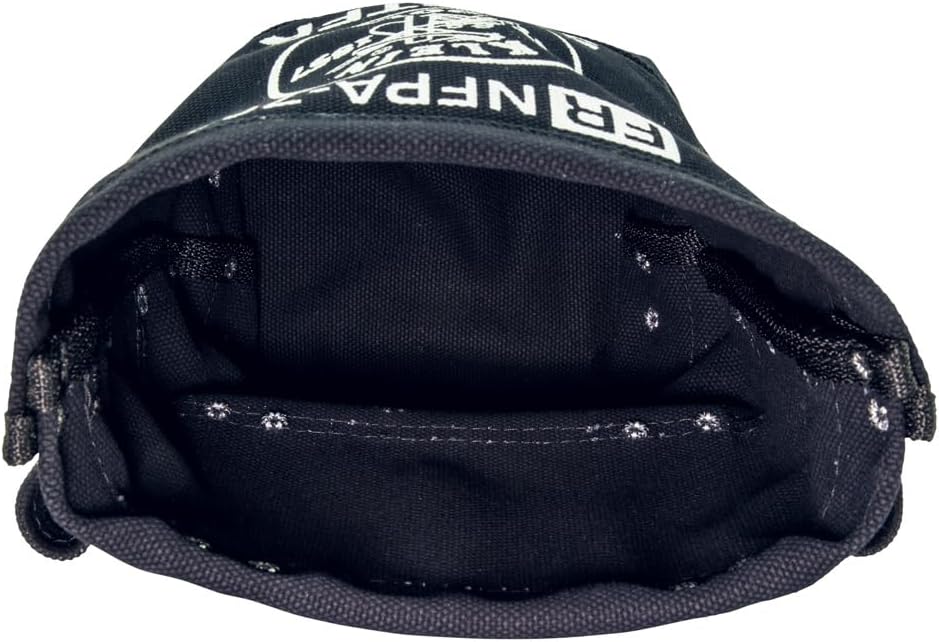Klein Tools 5416TFR Tool Bag, Flame Resistant Canvas Bag for Bolt Storage with Double Reinforced Bottom and Tunnel Connect, 5 x 10 x 9-Inch