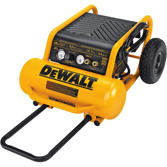 DeWALT 1.6 Hp (D55146) Continuous 200 Psi, 4.5 Gallon Compressor, 17" x 33.75" x 24.5"