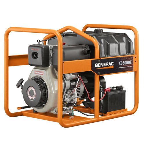 Generac 6864 XD5000E Portable Generator – 5000-Watt Diesel, Reliable Emergency Backup, Jobsite Ready
