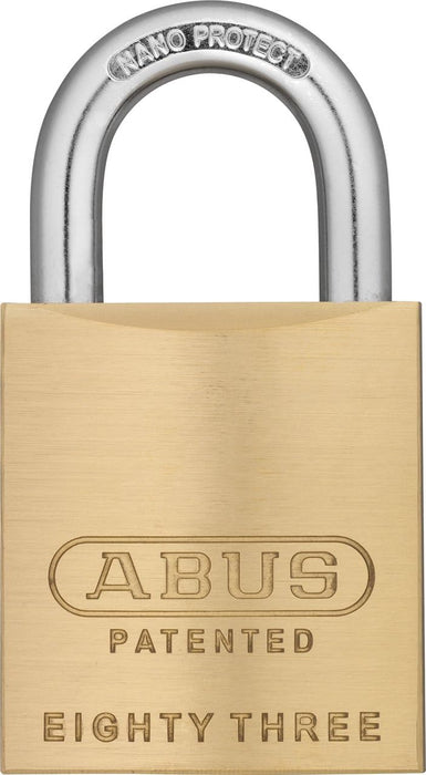 ABUS 83/45-300 S2 Schlage 45mm All Weather Solid Brass Rekeyable Padlock with 1" Shackle, Zero-Bitted