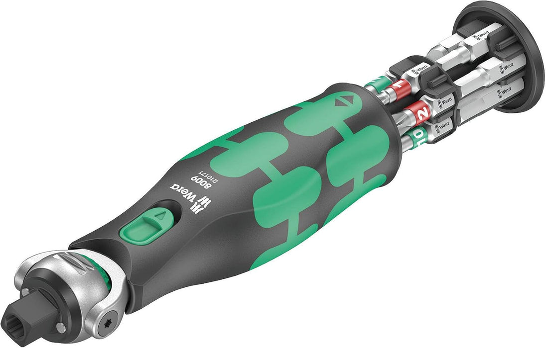 Wera 8009 Zyklop Pocket Set Imperial 1, Ratchet Set, 13 Pieces, Black/Green - 05004282001