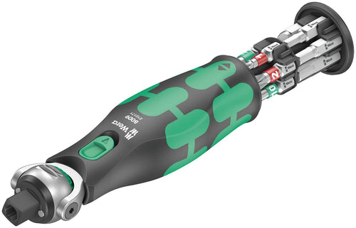 Wera 8009 Zyklop Pocket Set Imperial 1, Ratchet Set, 13 Pieces, Black/Green - 05004282001