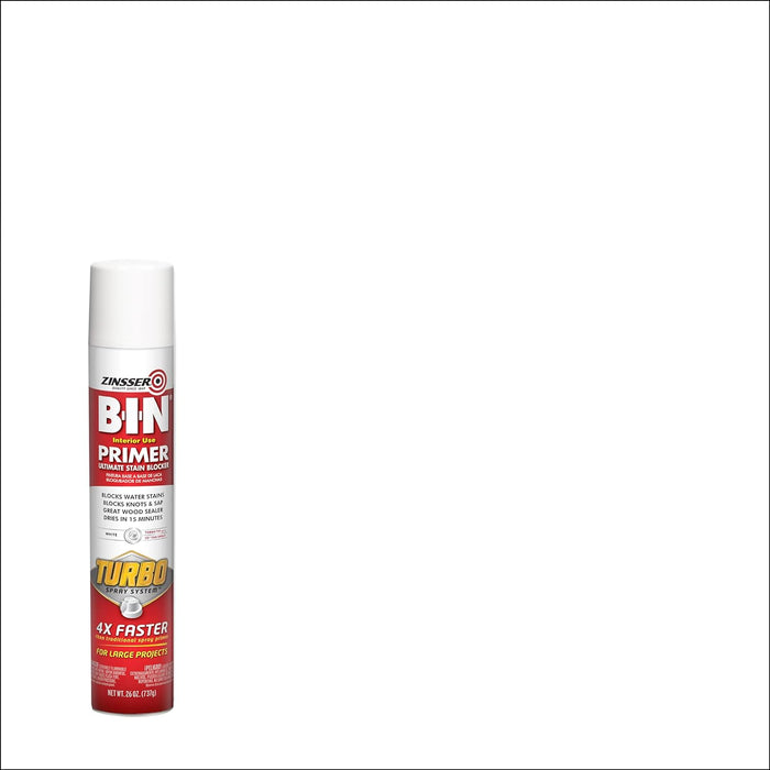 Zinsser 356880 B-I-N Primer Turbo Spray System, 26 oz, White, 1.63 Pound (Pack of 1)