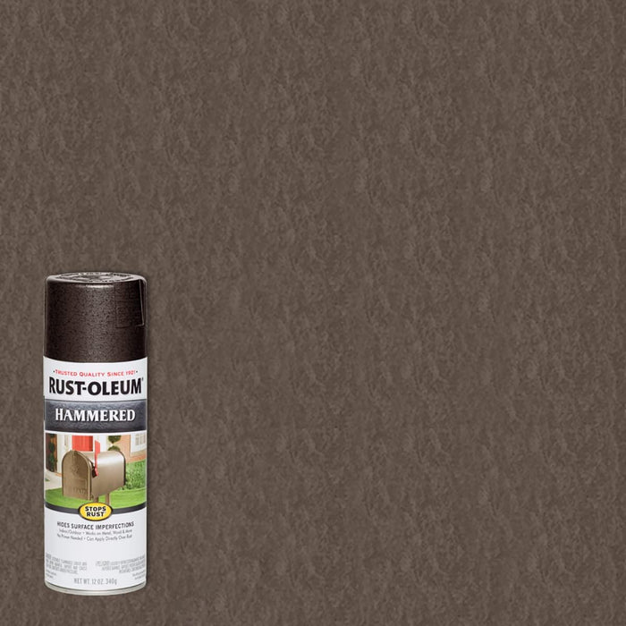 Rust-Oleum 7218830 Stops Rust Hammered Spray Paint, 12 oz, Dark Bronze (Pack of 1)