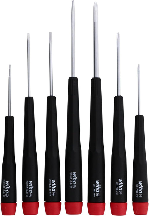 Wiha 26197 7 Piece Precision Slotted and Phillips Screwdriver Set