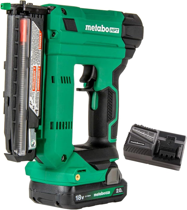 Metabo HPT 18V MultiVolt Cordless 23-Gauge Pin Nailer Kit | Includes Battery and Charger | Double Trigger for Maximum Safety | One Piece Nose Structure | Dry Fire Lockout | NP1835DA