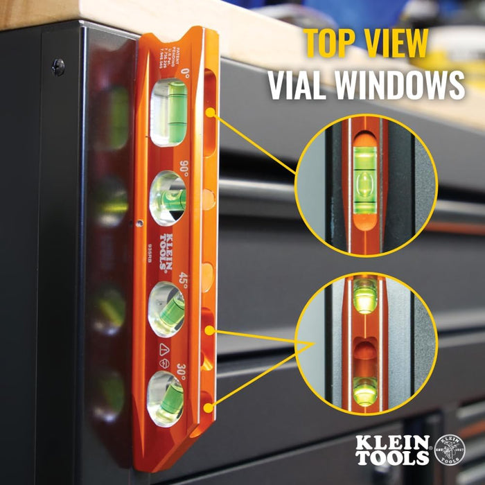 Klein Tools 935RB Torpedo Billet Level, Rare-Earth Magnet