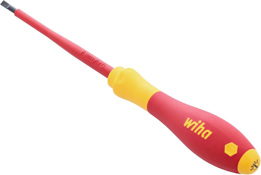 Wiha 32015 Insulated SoftFinish Slotted Screwdriver 3.5mm x 100mm