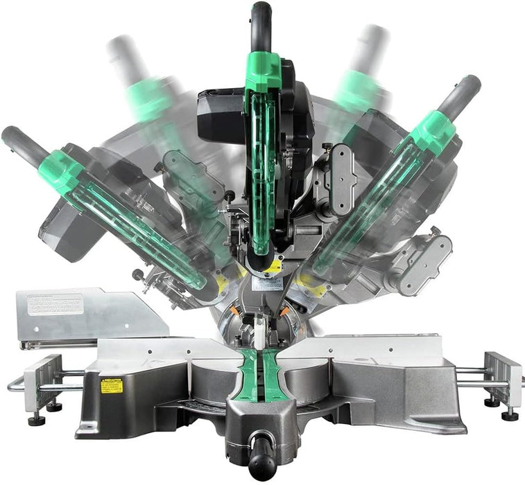 Metabo HPT Sliding Compound Miter Saw | 12-Inch Blade | Double Bevel | Laser Marker | 15-Amp Motor | 5 Year Warranty | C12RSH2S