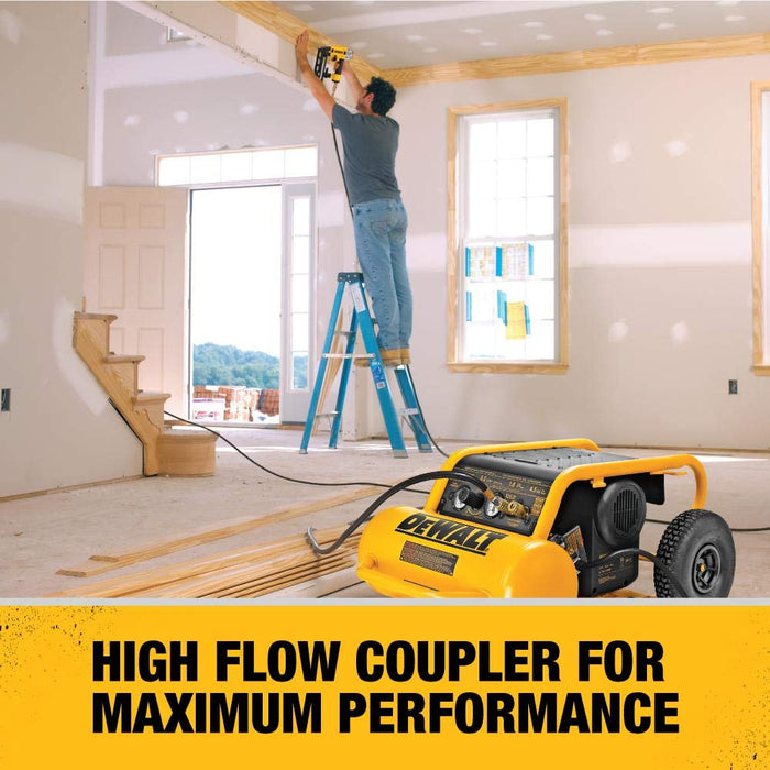 DeWALT 1.6 Hp (D55146) Continuous 200 Psi, 4.5 Gallon Compressor, 17" x 33.75" x 24.5"