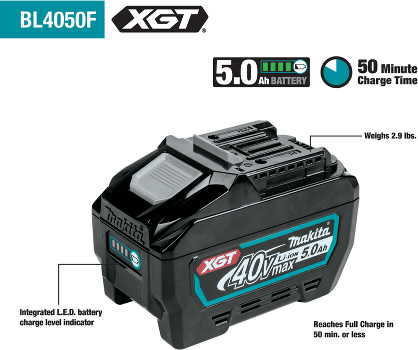 Makita (GAU02T) 40V MAX XGT Brushless Cordless 10" Pole Saw Kit, 8' Length
