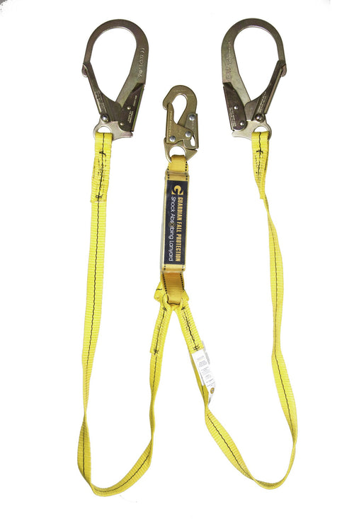 Guardian Fall Protection 01231 6-Foot Double Leg Shock Absorbing Lanyard