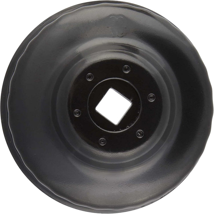 Steelman 06127 76mm x 30 Flute Low Profile Oil Filter Cap Wrench Socket for Confined Screw-In Filters, 3/8-inch Drive, Durable Chrome Vanadium Steel
