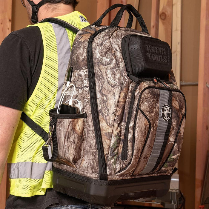 Klein Tools 62800BPCAMO Tradesman Pro XL Tool Bag Backpack, 40 Pockets, Camo