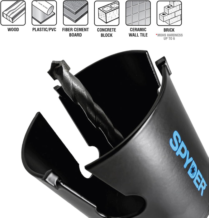 Spyder 600025 2-1/4-in Tungsten Carbide Tipped (TCT) Non-Arbored Hole Saw