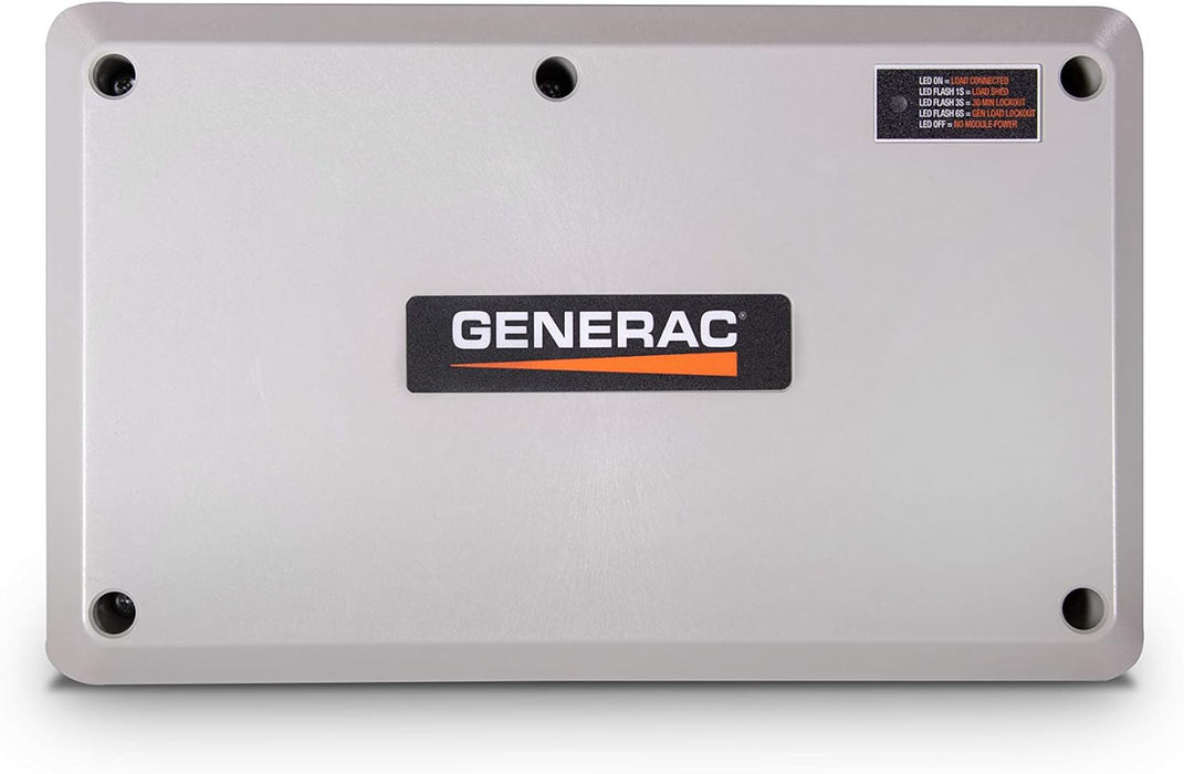 Generac 7006 100 Amp Load Manager - Efficient Load Prioritization and Wire-Free Technology for Reliable Power Management - Lock-Feature and LED Status Display for Convenient Operation - Gray