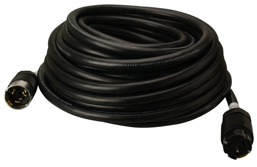 Southwire Extra Duty Outdoor Extension Cord, 50Ft, 8 Gauge, 50 AMP, Twist-to-Lock, Generator Cord, SEOW, Black, 19180008