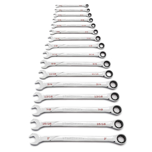 GEARWRENCH 16 Pc. 120XP Universal Spline XL Ratcheting Combination Wrench Set, SAE - 86451