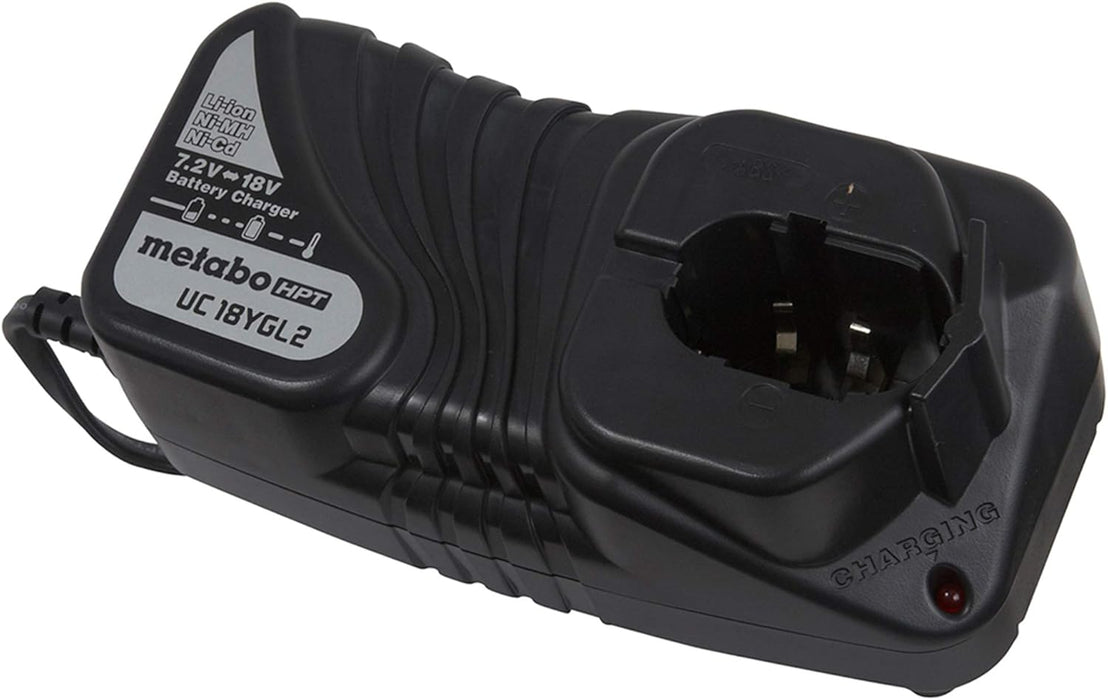 Metabo HPT Universal Battery Charger, 7.2V to 18V, Li-Ion/NiCd/NiMH, Post Style - UC18YGL2M