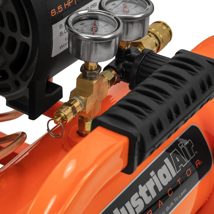 Contractor 4 Gallon Gas Air Compressor, 196cc Kohler SH270 Engine, Direct Drive Pump, 55 dB Quiet Operation, Portable Gas Air Compressor, Durable and Efficient Design