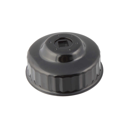 Steelman 06127 76mm x 30 Flute Low Profile Oil Filter Cap Wrench Socket for Confined Screw-In Filters, 3/8-inch Drive, Durable Chrome Vanadium Steel