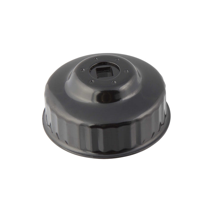 Steelman 06127 76mm x 30 Flute Low Profile Oil Filter Cap Wrench Socket for Confined Screw-In Filters, 3/8-inch Drive, Durable Chrome Vanadium Steel