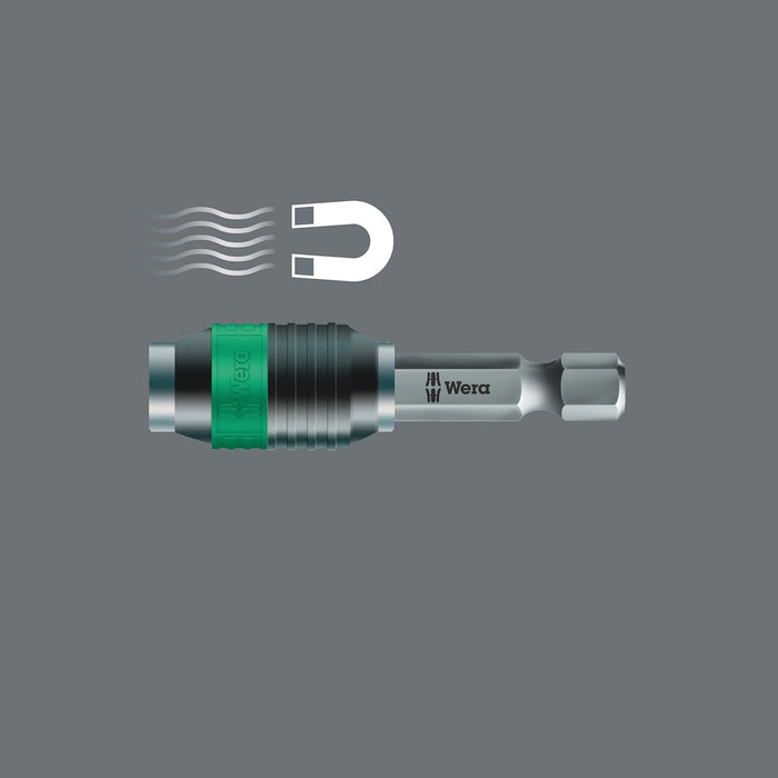 Wera Tools (5052502001) 889/4/1 K Rapidaptor Universal Bit Holder for 1/4" Hex Drives, 2" Long