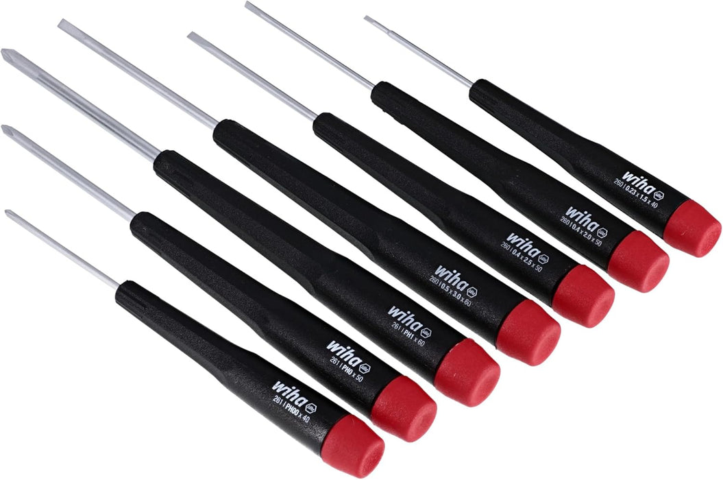 Wiha 26197 7 Piece Precision Slotted and Phillips Screwdriver Set
