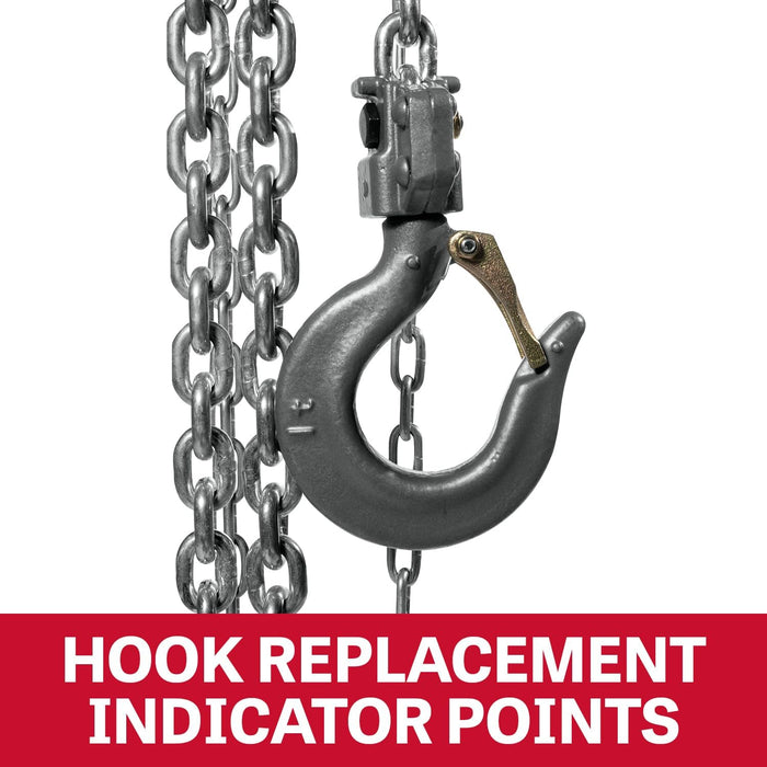 JET 1-Ton Aluminum Hand Chain Hoist, 20' Lift (AL100-100-20)