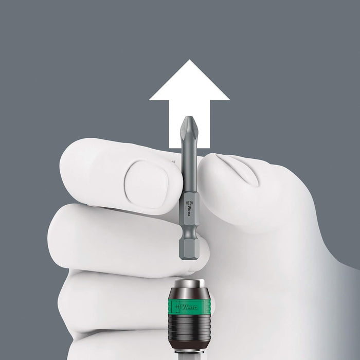 Wera Tools (5052502001) 889/4/1 K Rapidaptor Universal Bit Holder for 1/4" Hex Drives, 2" Long