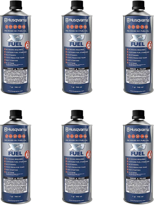 Husqvarna 584309701 XP Pre-Mixed 2-Stroke Fuel and Engine Oil Quart (6 Pack)