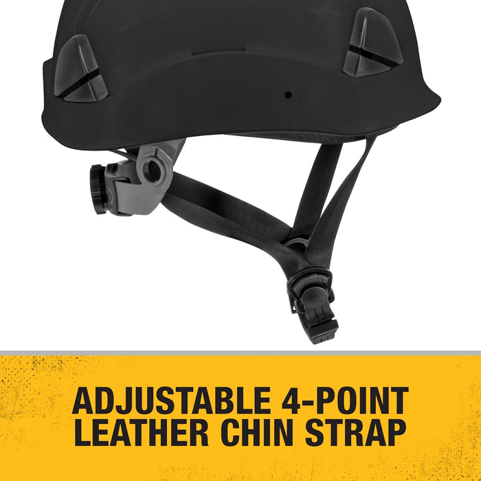 ‎DEWALT | ‎DPG22V-BLACK | DEWALT DPG22V Black Type II Class C 4-Point Ratcheting Vented Safety Helmet