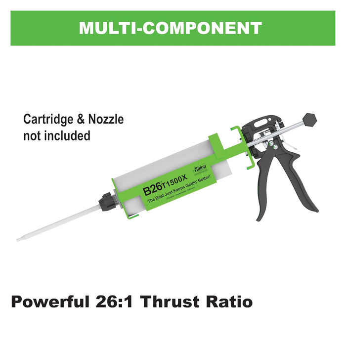 Albion Engineering Company B26T1500X 1500 Series B-Line Manual Multi-Component Cartridge Epoxy Adhesive Gun, 26:1 Manual Drive