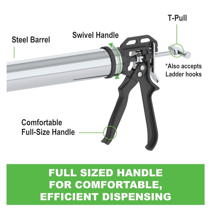 Albion Engineering B12B30 B-Line Manual Bulk Caulking Gun, 30 oz, 12:1 Drive