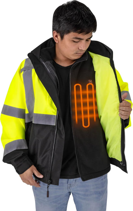 Radians (RHG-SJ13G-XL) Heated Apparel - Jackets, Hi-Vis Green, X-Large