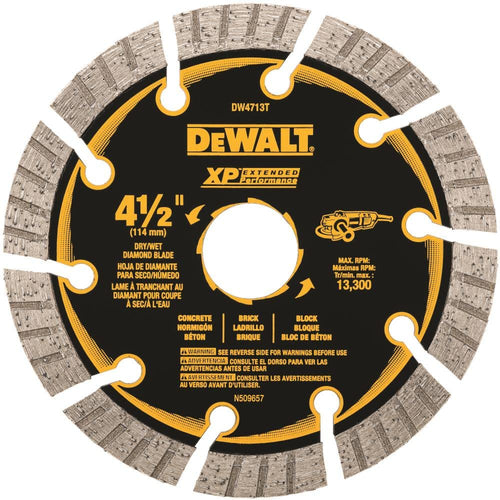 DEWALT (DW4713T) 4-1/2" XP Turbo Seg Diamond Blade