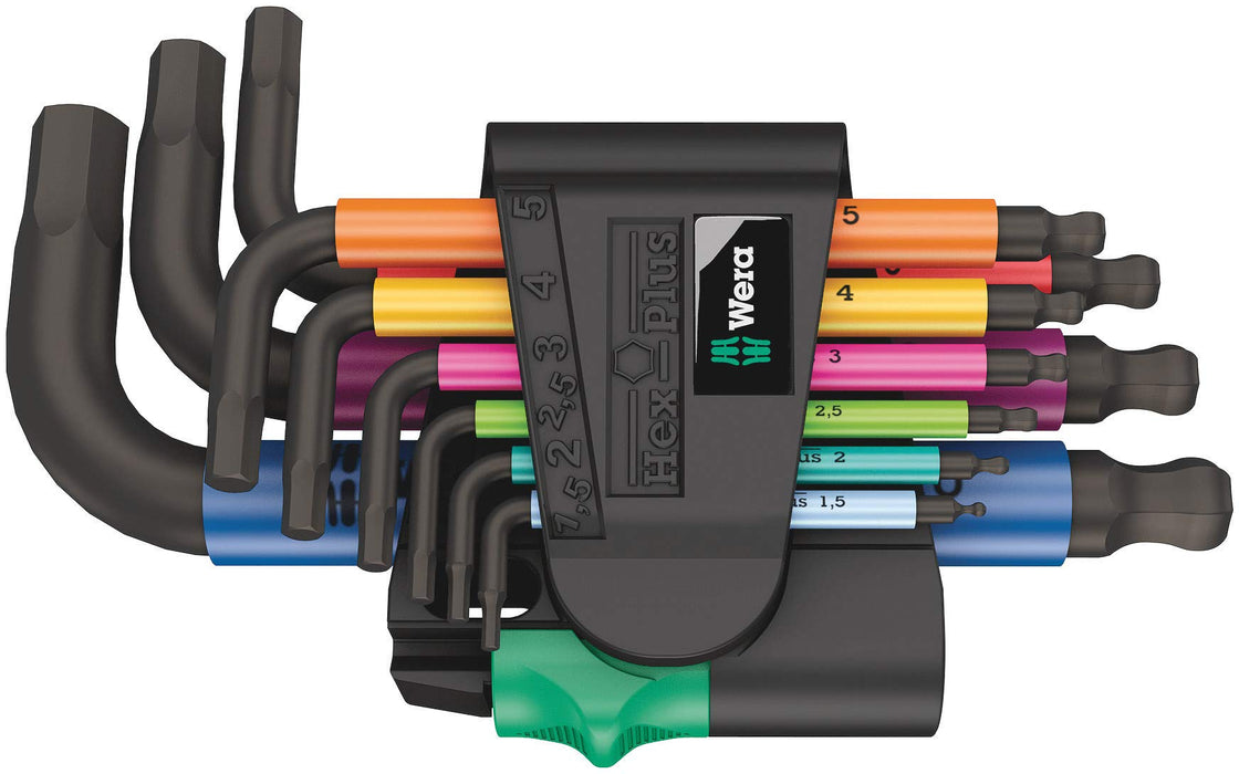 Wera Tools (5133164001) 950/9 Hex-Plus Multicolour 2 L-Key Set, Metric, BlackLaser, 9 Pieces