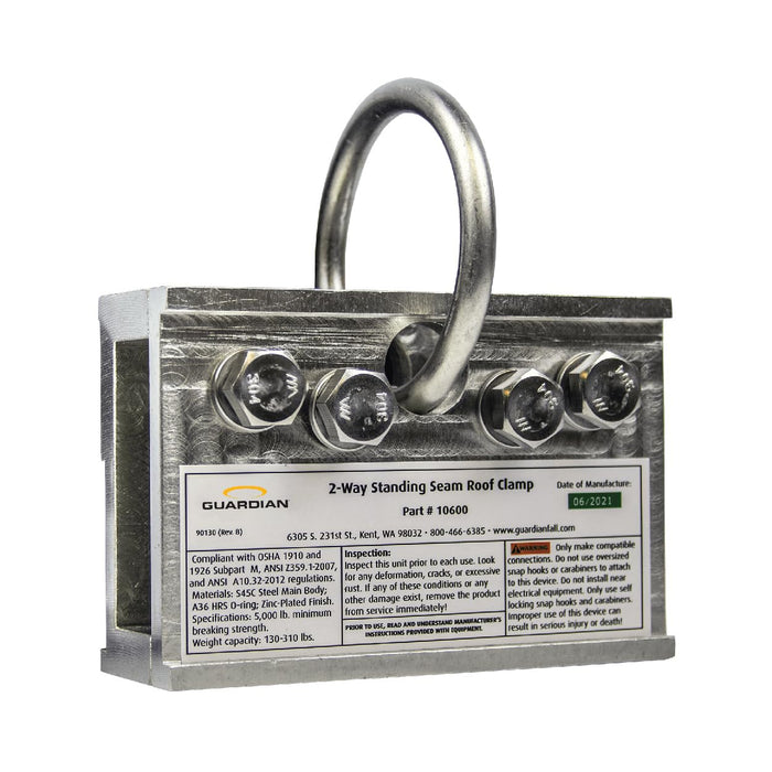 Guardian Fall Protection (10600) Standing Seam Roof Clamp