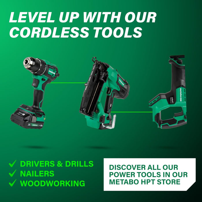 Metabo HPT 18V MultiVolt Cordless Compact Reciprocating Saw, Top Class Cutting Speed, 20% More Compact, 1-1/8" Stroke Length, 3,000 SPMs, Up to 125 Cuts Per Charge, Tool Body Only, CR18DMAQ4