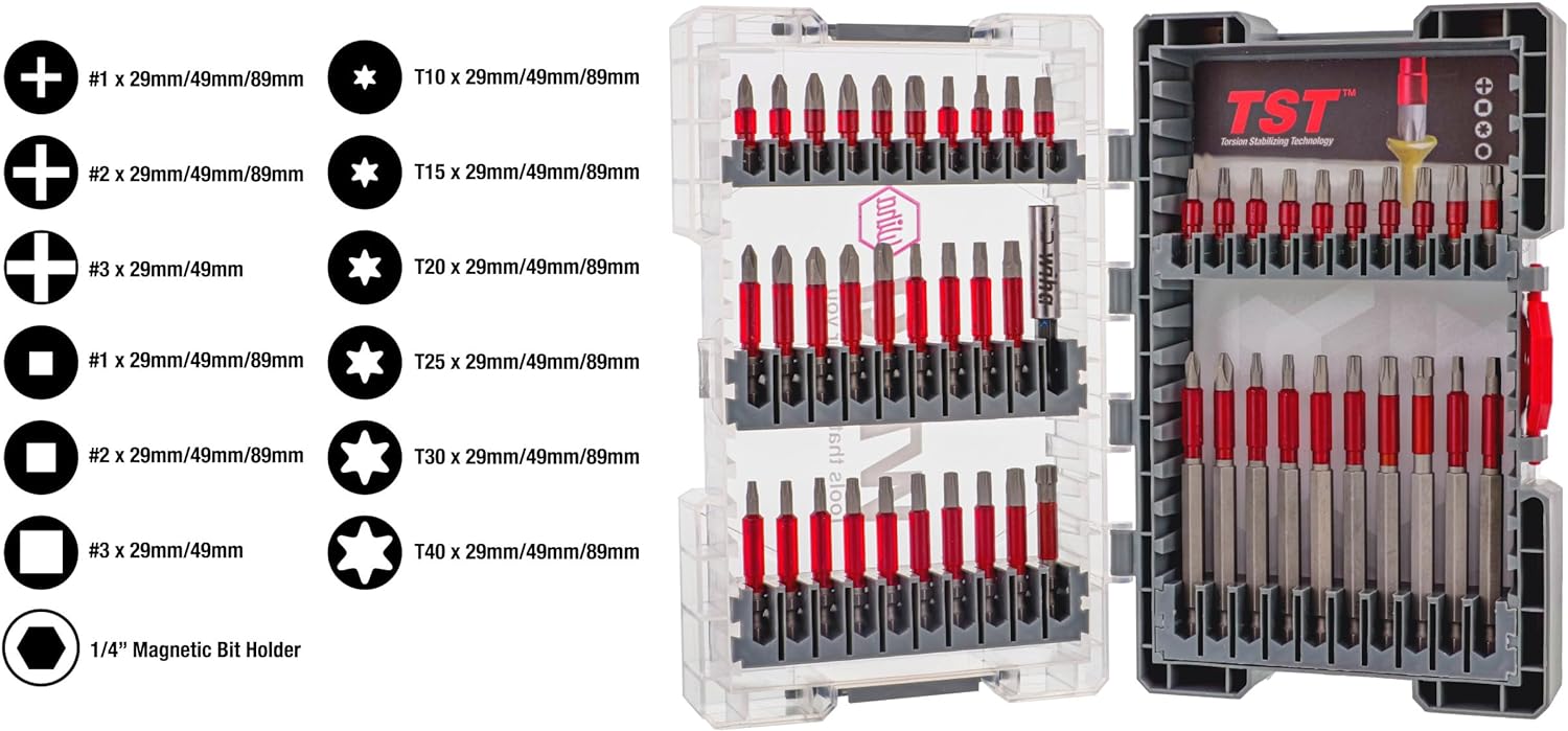 Wiha 76885 50 Piece MaxxTor Impact Bit Set