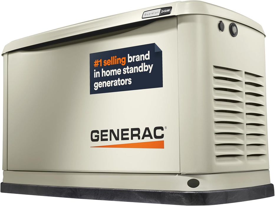 Generac 7209 Guardian 24kW Home Standby Generator – Aluminum Enclosure, Wi-Fi Enabled, G-Force Engine, Whole House Backup