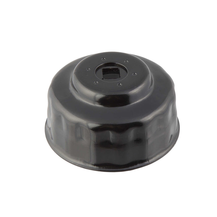 Steelman 06117 Low Profile Oil Filter Cap Wrench Socket 74mm and 76mm x 15 Flute, Heavy Duty Chrome Vanadium Steel