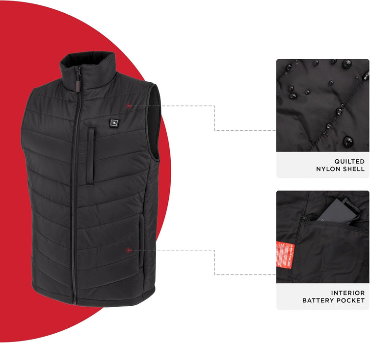 Radians (RHG-V200B-S) Men's Heated Apparel - Vest, Black, Small